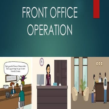 FRONT OFFICE OPERATION IN HOSPITALITY INDUSTRY