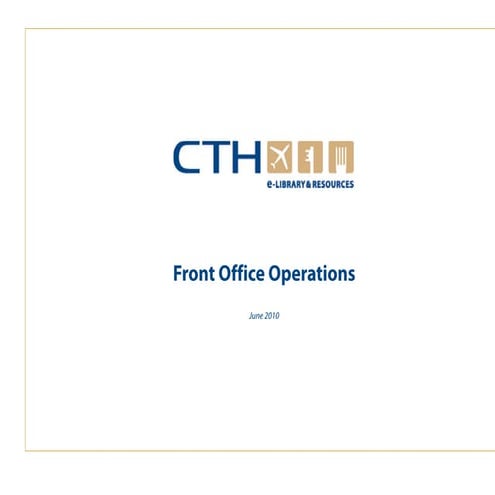 Front Office Operations