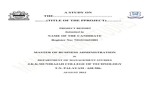 Assignment Front Page Format Examples