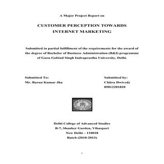 CUSTOMER PERCEPTION TOWARDS INTERNE...