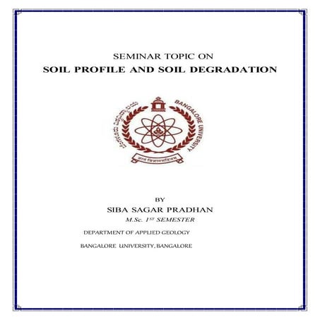 soil profile and soil degradation