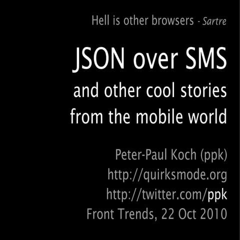 JSON over SMS