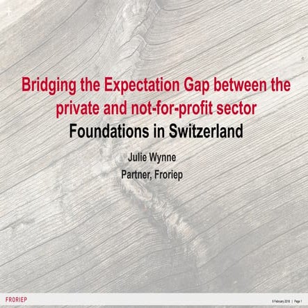 ICAEW Switzerland - Impact Investing event - FRORIEP Julie Wynne