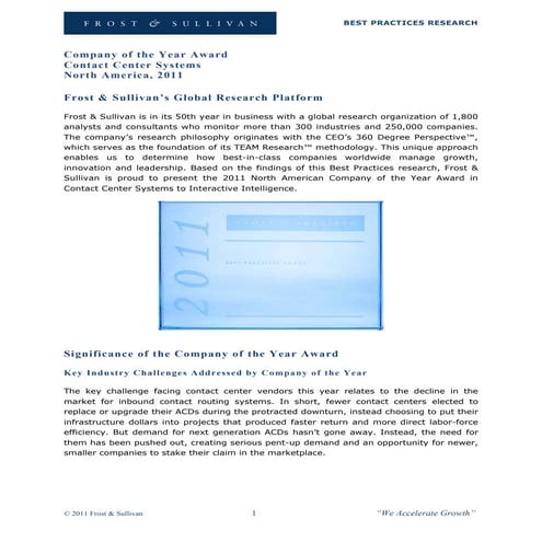 Frost and-sullivan-award nov-2011