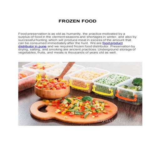 Frozen food | PDF
