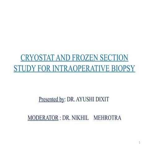 FROZEN SECTION ppt in which method is described in detail