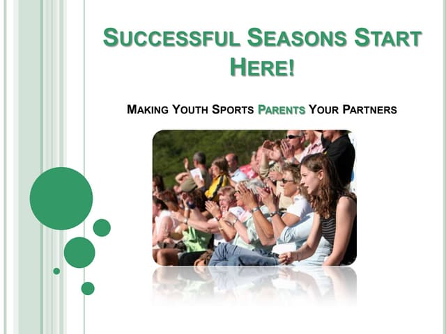 Making Youth Sports Parents Your Partners