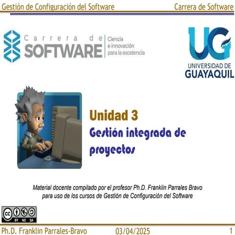 GCSW Unidad3: Gestión integrada de proyectos