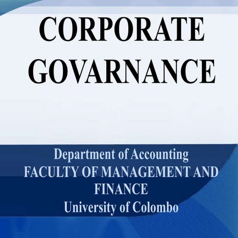 Corporate Governance