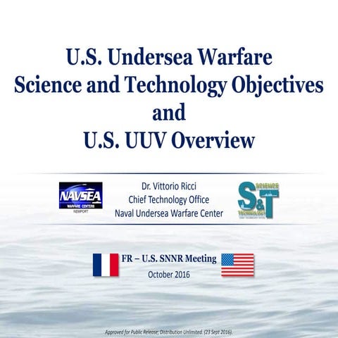 US Undersea Warfare Science & Technology Objectives and US Unmanned ...