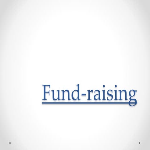 Fund Raising Fundamentals for student activities