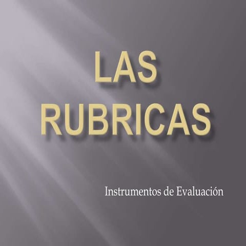 RUBRICAS O MATRICES