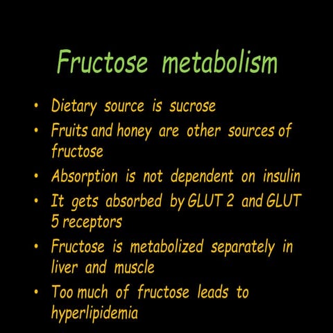 Fructose metabolism