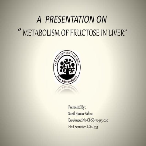 Fructose Metabolism In Liver