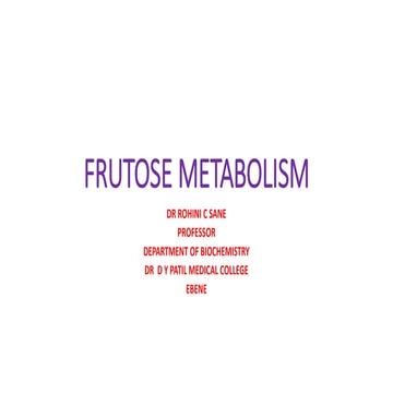 Fructose metabolism