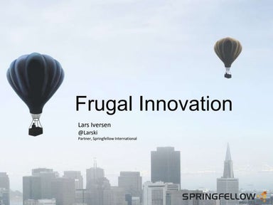 Frugal innovation