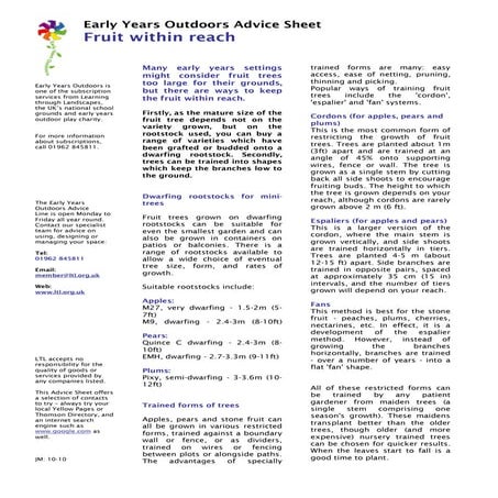 Fruit within Reach: Outdoors Learning at School Grounds