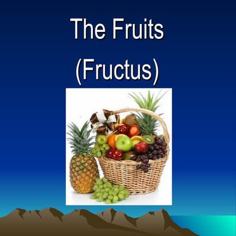 Classification of Fruit | PPTX