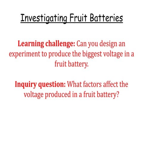 Fruit battery inquiry