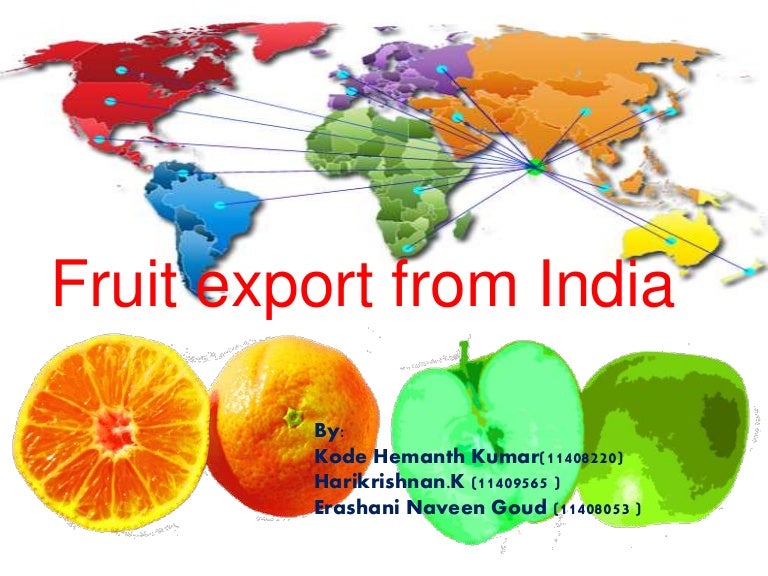 Fruit export in india........