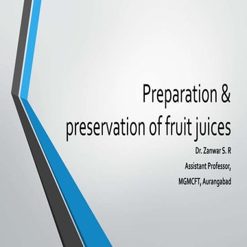 Fruit juices- method of extraction & equipment