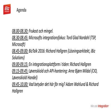 Frukostseminarium iBiz & Microsoft 19/5-2016