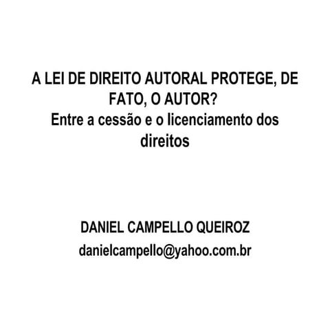 Fórum Nacional de Direito Autoral - Daniel Campelo