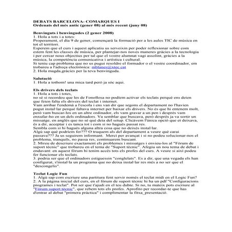 FòRum Barcelona Comarques I