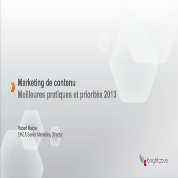 Utiliser la vidéo en ligne au sein de sa stratégie marketing de contenu en 2013