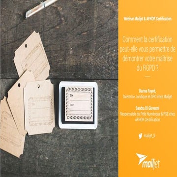 Webinar : Comment la certification peut-elle vous permettre de démontrer votre maîtrise du RGPD ?