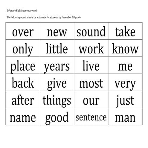 2nd Grade 101-200- Flash Cards | DOCX