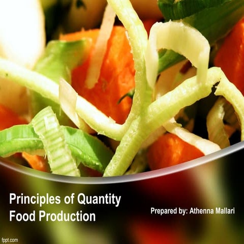Objectives of Quantity Food Production