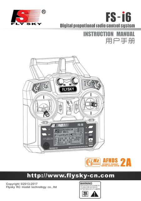 FlySky i6 radio control instruction manual