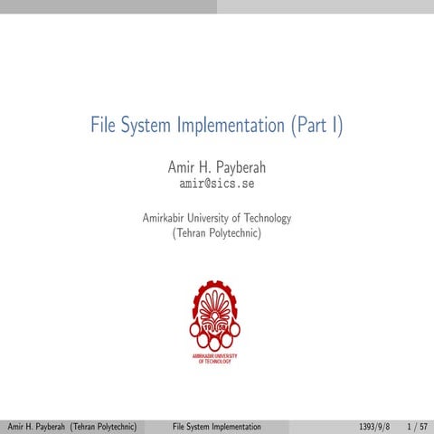 File System Implementation - Part1 | PDF