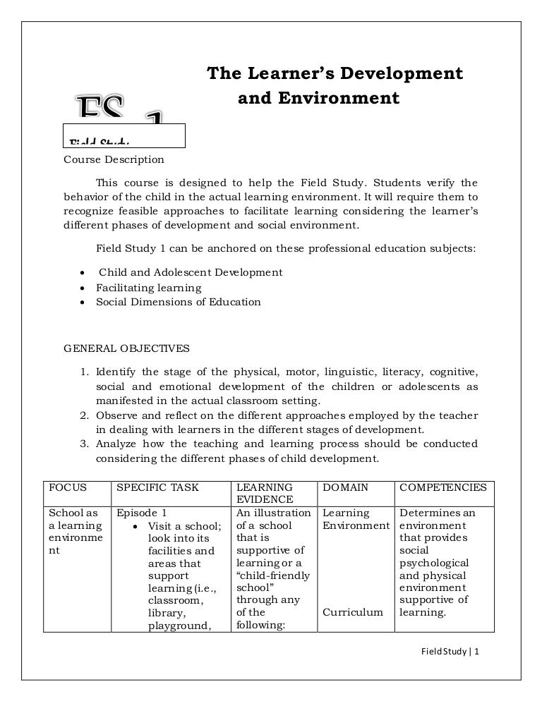 Field Study 1 Episodes 16