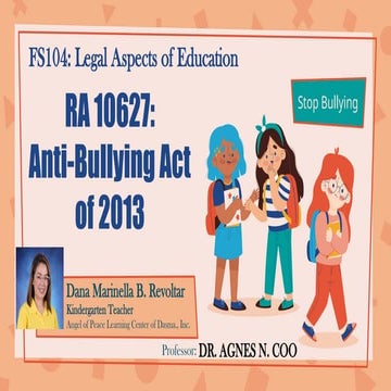 anti-bullying-CHILD PROTECTION PROGRAM DEPED | PPTX