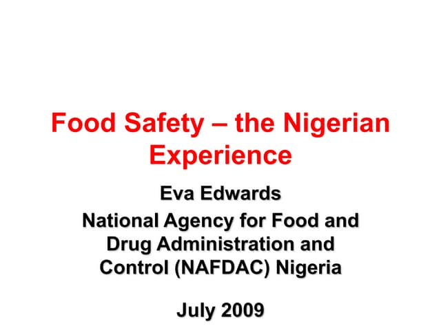 Food Safety- Nigeria