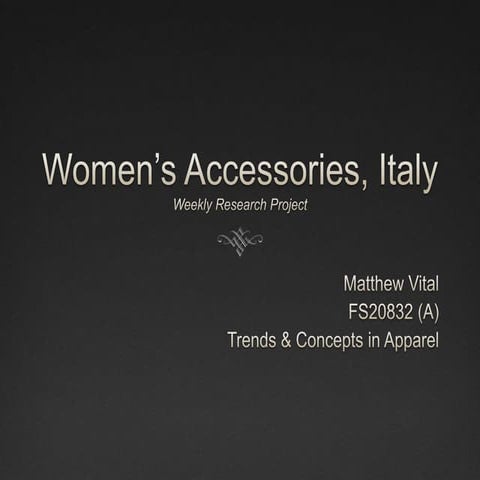 FS20832 W Accessories, Italy