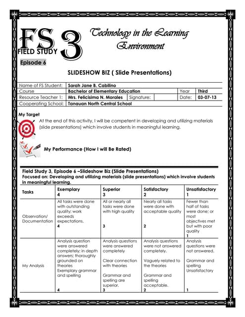 FS 2 (Episodes 1,2,and 3) | DOCX | Professional School | Postgraduate ...