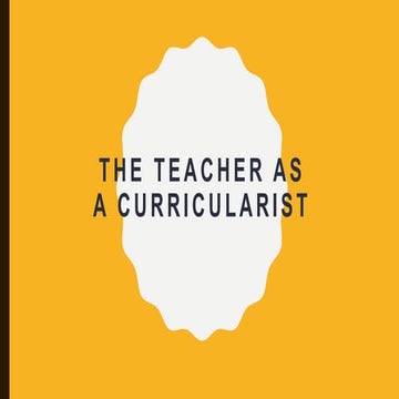 Fs4 episode 3  The teacher as a curricularist