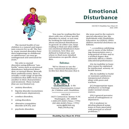 Emotional Disturbances