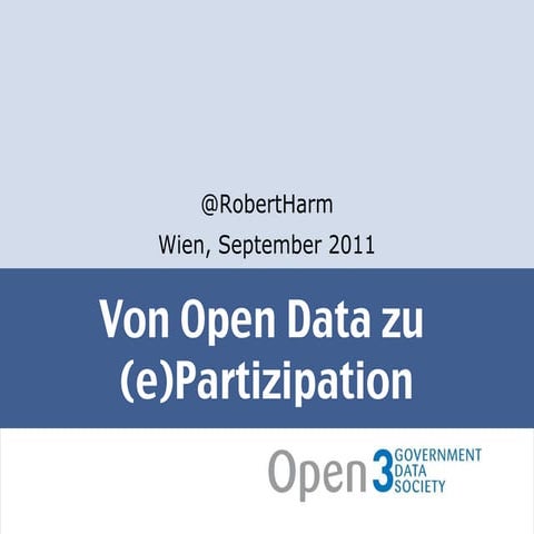 Von Open Data zu (e-)Partizipation