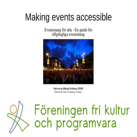 Rikard Fröberg - Events for everybody