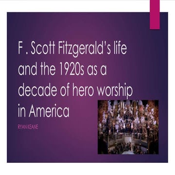 F scott fitzgerald presentation