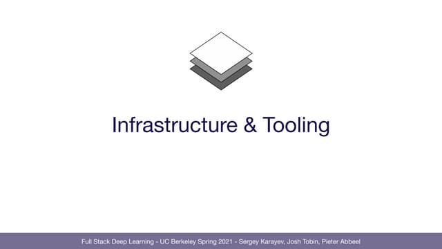Lecture 6: Infrastructure & Tooling (Full Stack Deep Learning - Spring 2021)