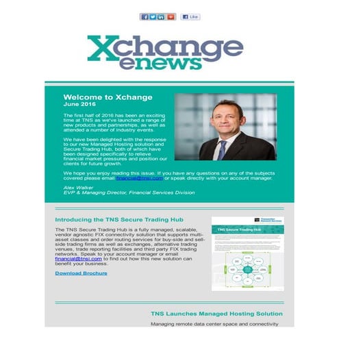 TNS Xchange Newsletter June 2016
