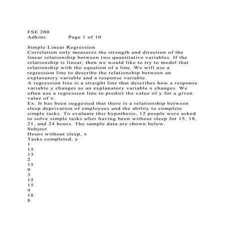 FSE 200AdkinsPage 1 of 10Simple Linear Regression Corr.docx