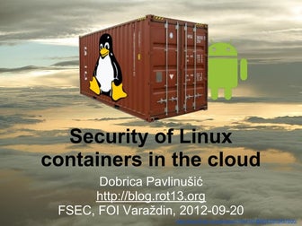 Security of Linux containers in the cloud