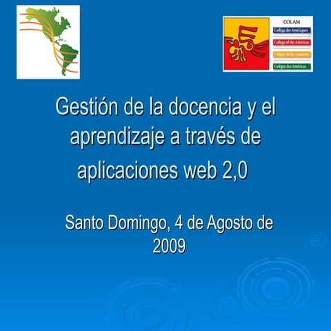 Web 2.0 y gestión de la docencia