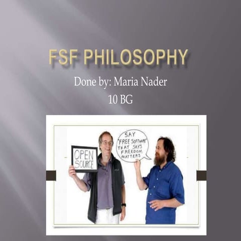 FSF philosophy | PPTX